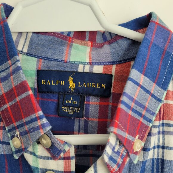 NWT Ralph Lauren Check Shirt Boys 14-16 yrs Size L - Picture 3 of 6